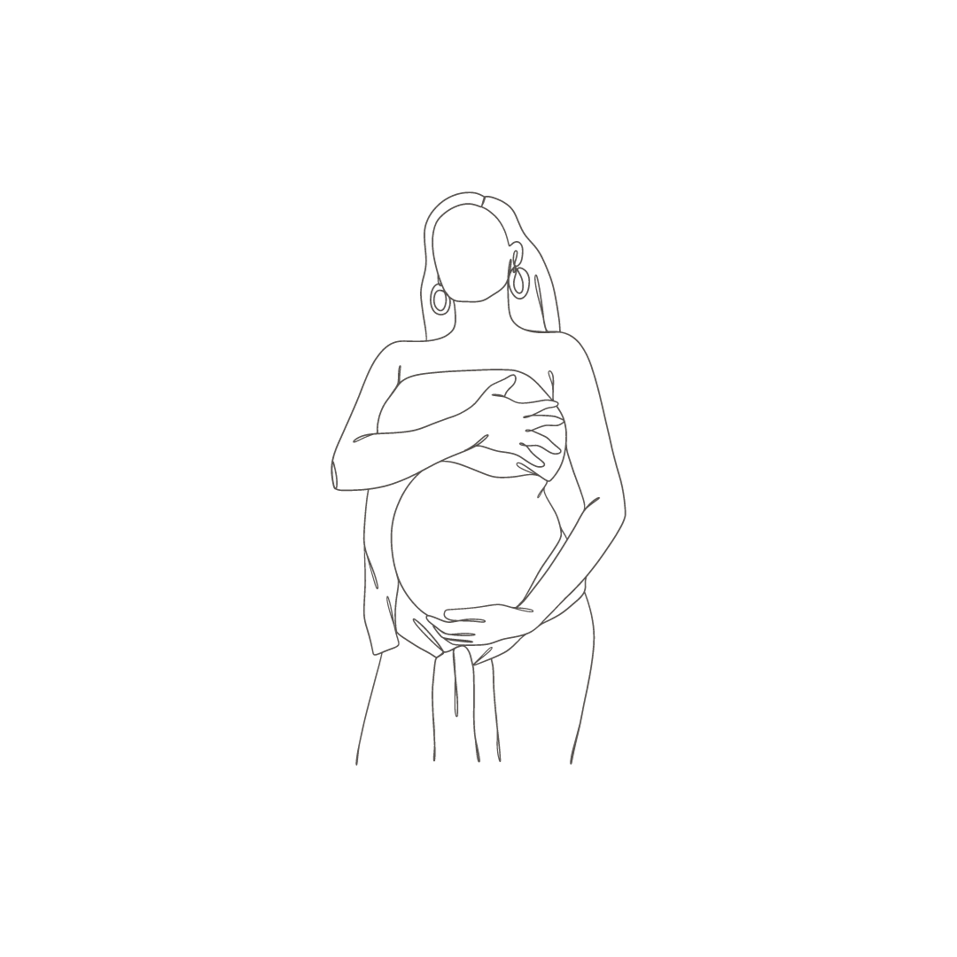 Tekening zwangere vrouw